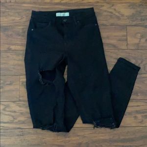 Top shop Jamie high waist ripped jeans